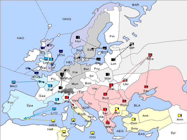Map Fall 1905 Movement