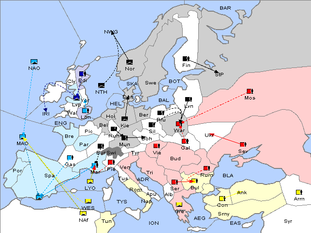 Map Fall 1906 Movement