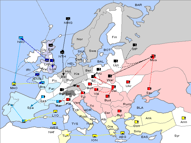 Map Fall 1907 Movement