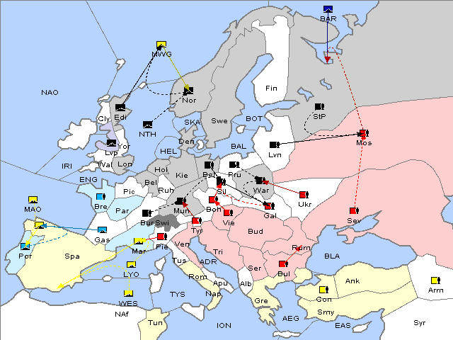 Map Fall 1910 Movement