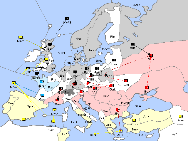 Map Fall 1911 Movement