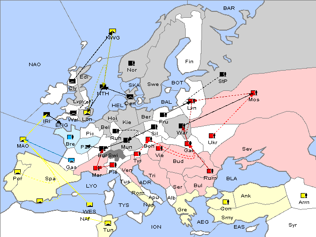 Map Fall 1913 Movement