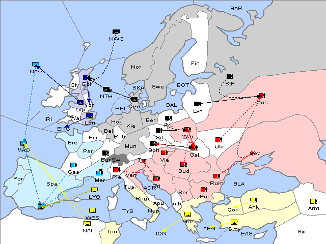 Map Spring 1907 Movement