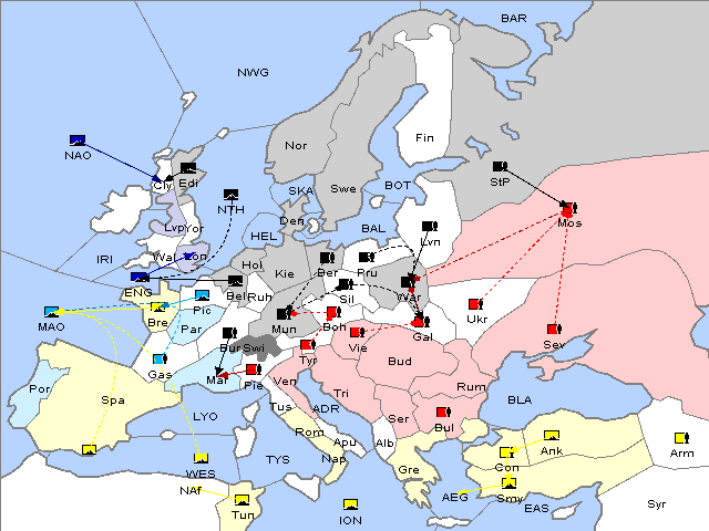 Map Spring 1908 Movement