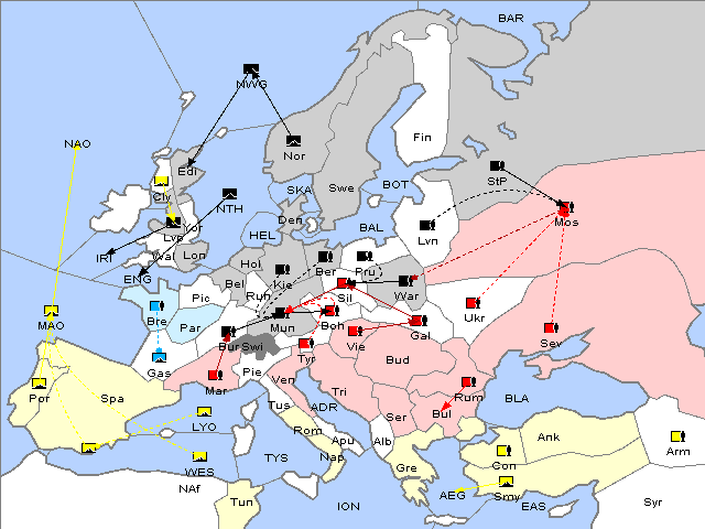 Map Spring 1911 Movement