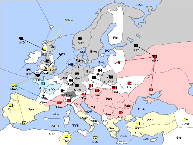Map Spring 1913 Movement