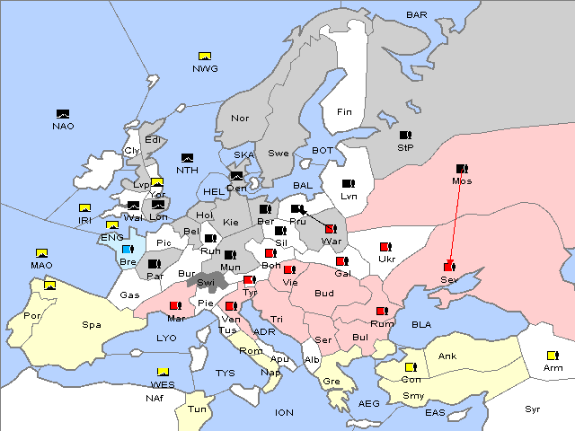 Map Spring 1914 Retreat