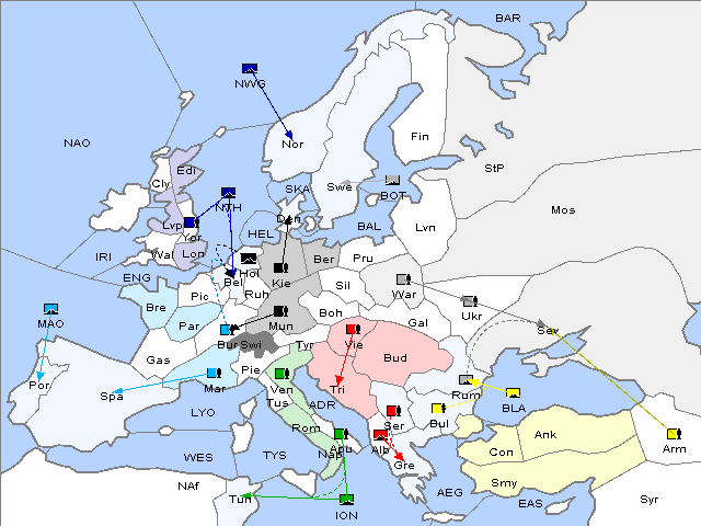 Map Fall 1901 Movement