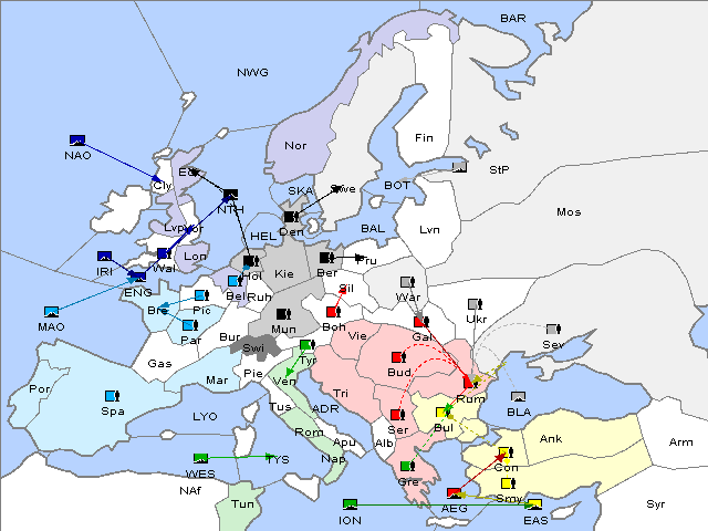 Map Fall 1903 Movement