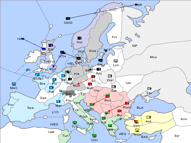 Map Fall 1904 Movement