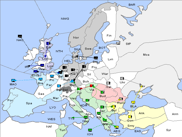 Map Fall 1906 Movement