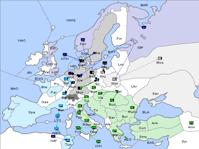 Map Fall 1911 Movement