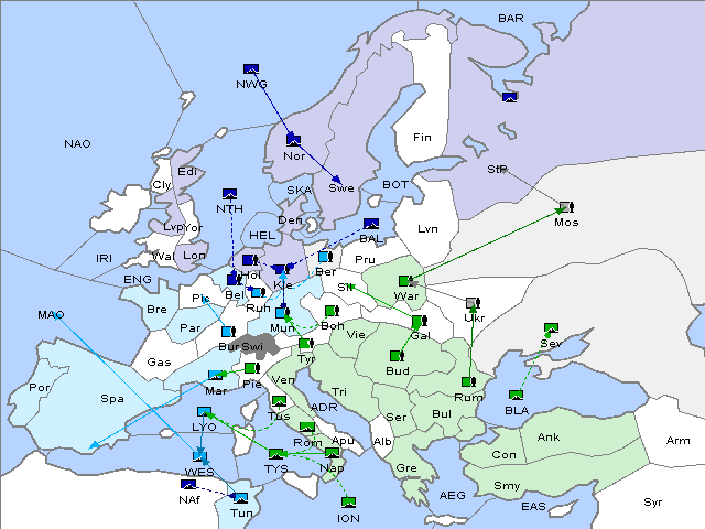Map Fall 1913 Movement