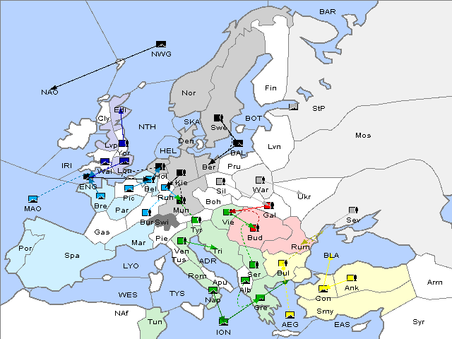 Map Spring 1906 Movement