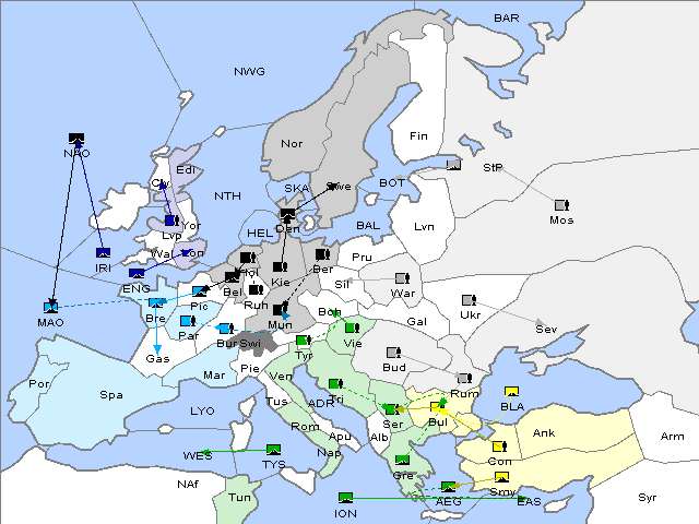 Map Spring 1907 Movement