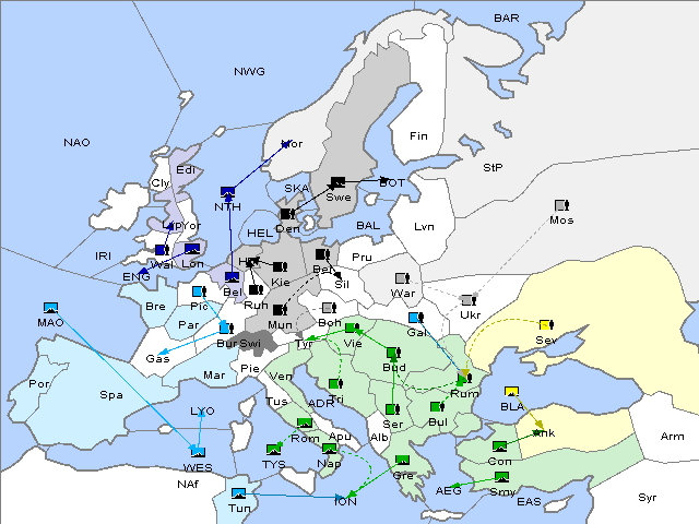 Map Spring 1909 Movement