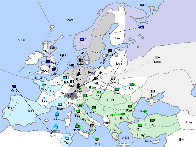 Map Spring 1910 Movement