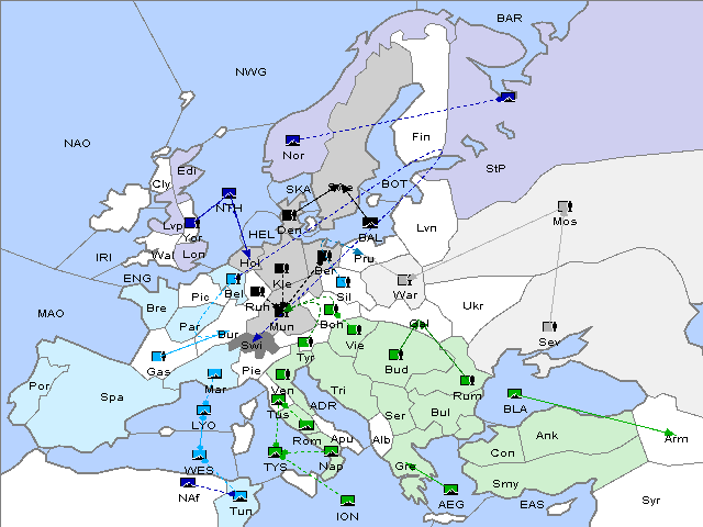 Map Spring 1911 Movement