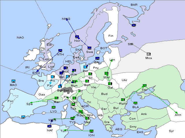 Map Spring 1914 Movement