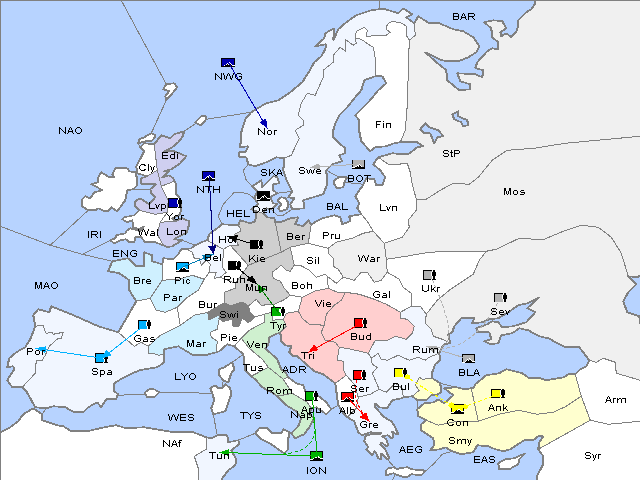 Map Fall 1901 Movement