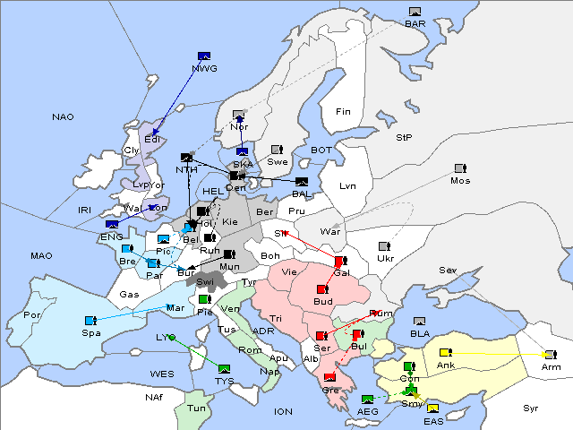 Map Fall 1903 Movement