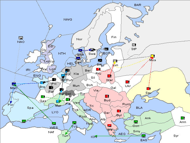 Map Fall 1905 Movement