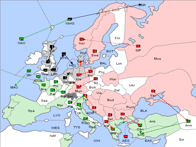 Map Fall 1911 Movement