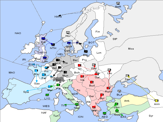 Map Spring 1904 Movement