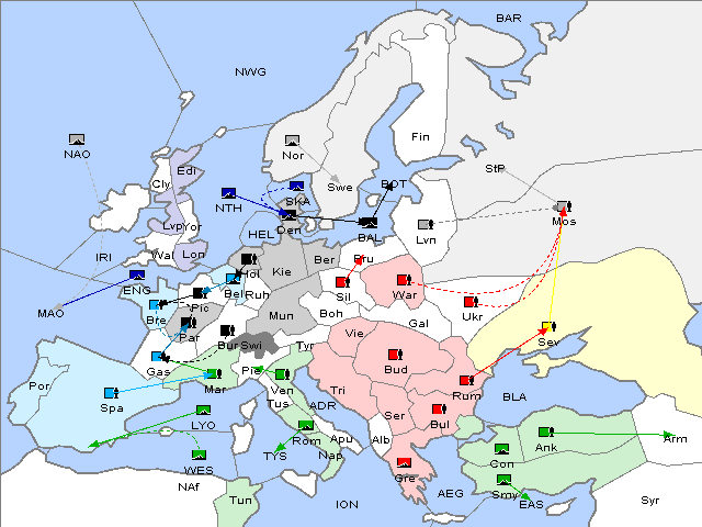 Map Spring 1905 Movement