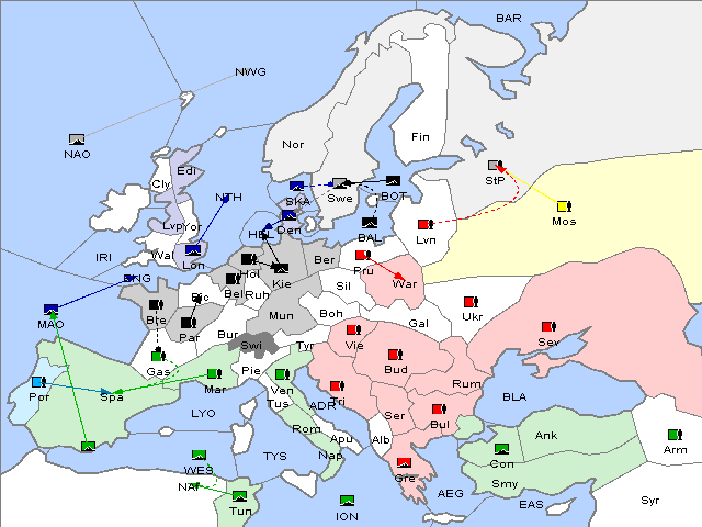 Map Spring 1906 Movement