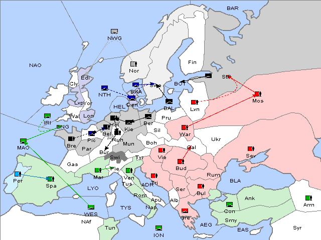 Map Spring 1907 Movement