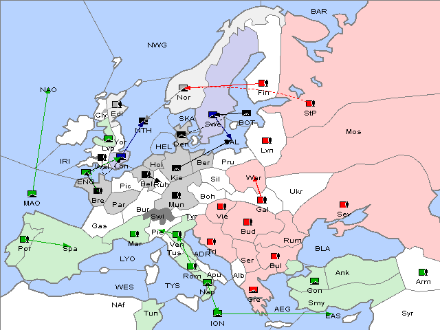 Map Spring 1908 Movement