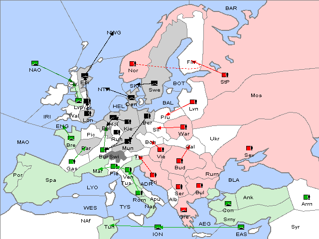 Map Spring 1909 Movement