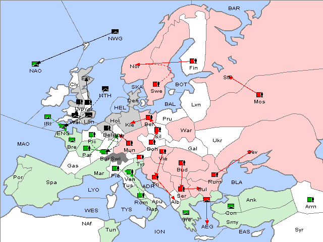 Map Spring 1911 Movement