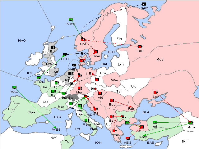 Map Spring 1912 Movement