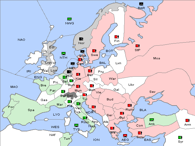 Map Winter 1912 Adjustment