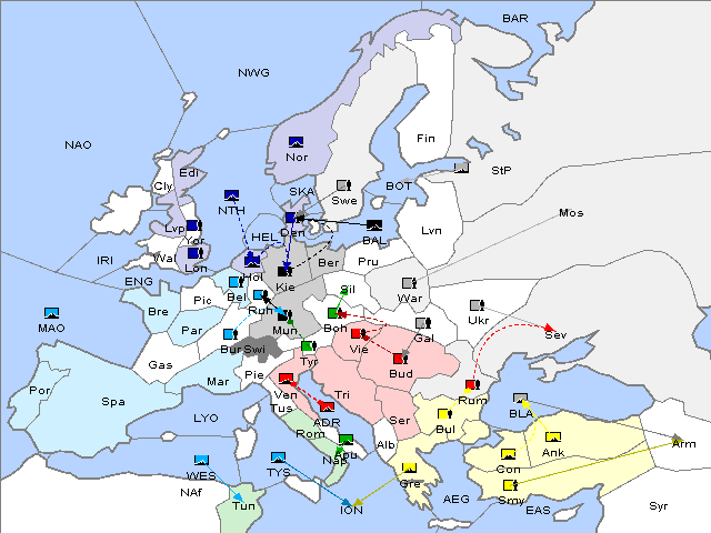 Map Fall 1903 Movement