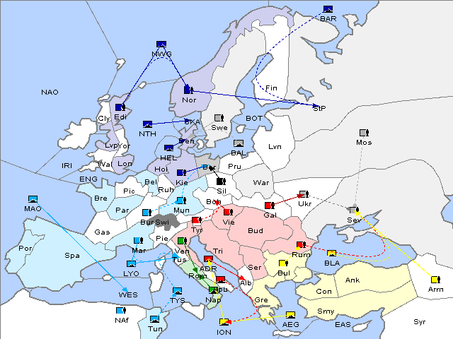 Map Fall 1904 Movement