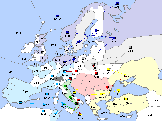 Map Fall 1905 Movement