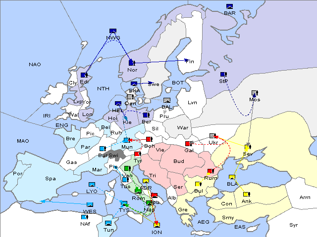 Map Spring 1905 Movement