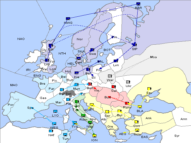 Map Spring 1906 Movement
