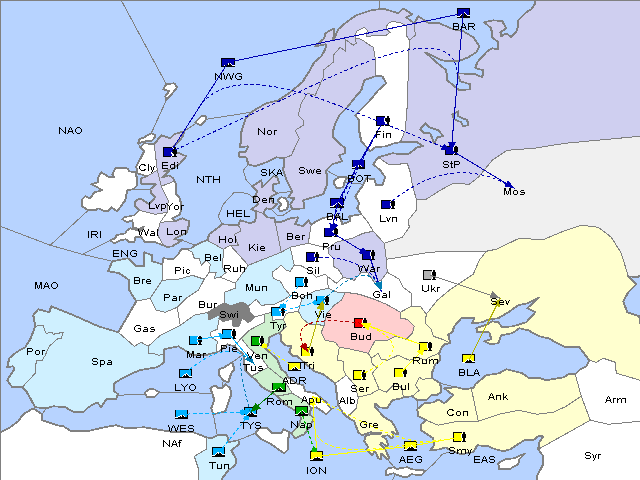 Map Spring 1907 Movement