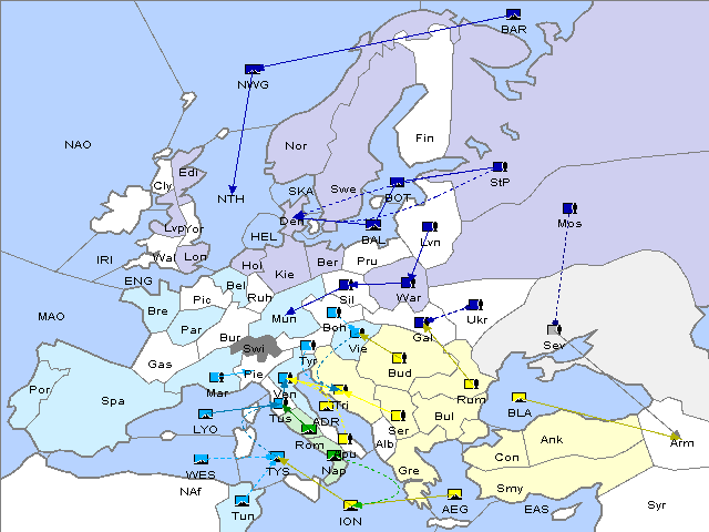 Map Spring 1908 Movement