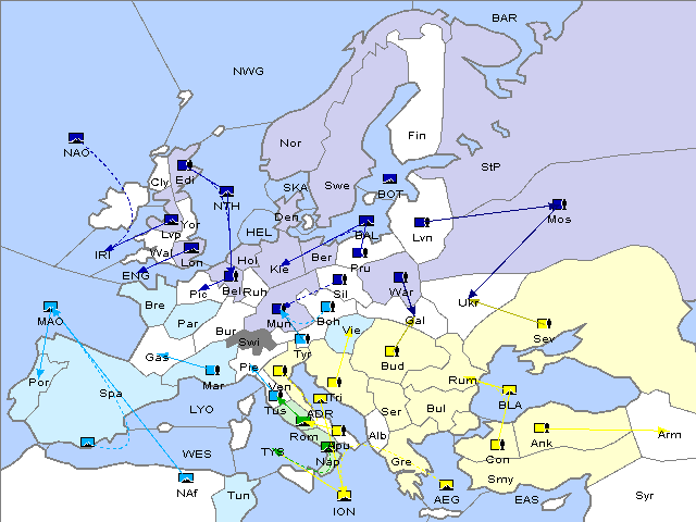 Map Spring 1909 Movement