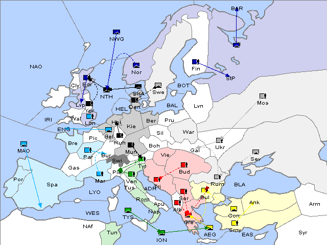 Map Fall 1903 Movement