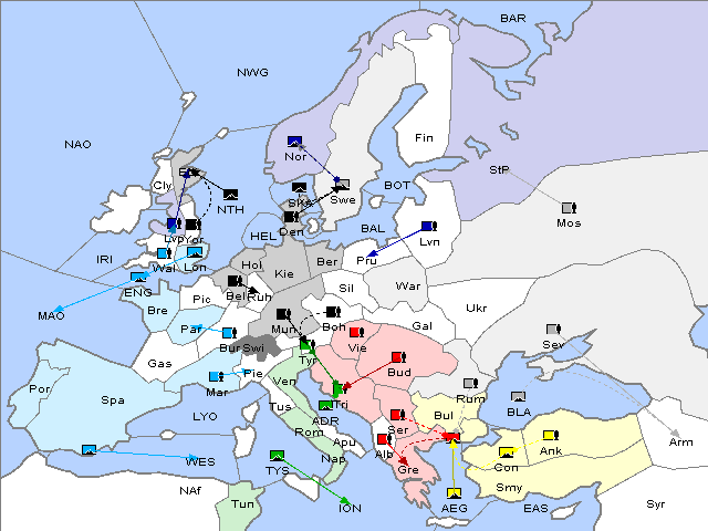 Map Fall 1904 Movement