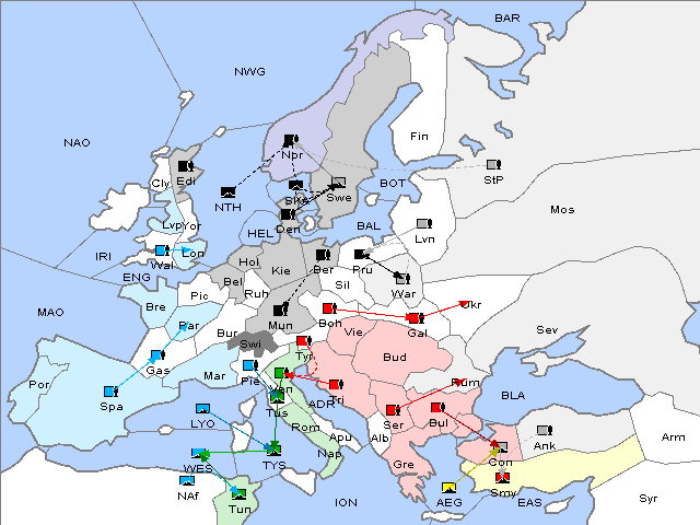 Map Fall 1906 Movement