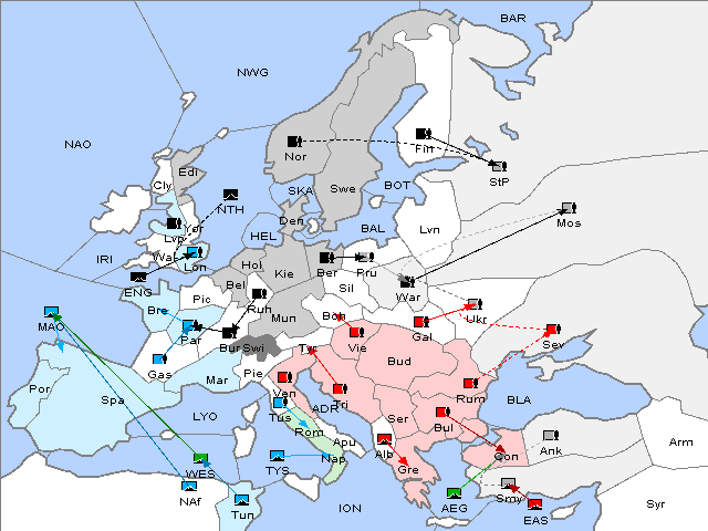 Map Fall 1907 Movement