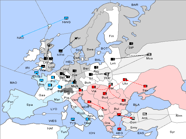Map Fall 1909 Movement