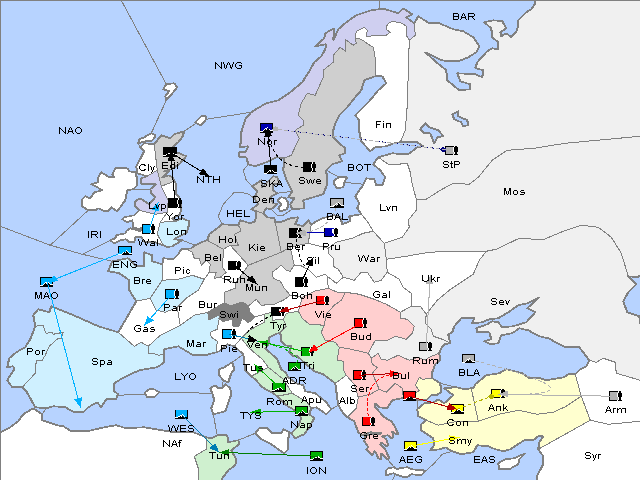 Map Spring 1905 Movement